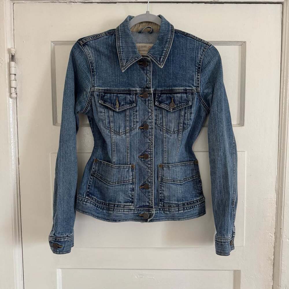 Eddie Bauer Women's Blue Stretch Denim Jean Jacket